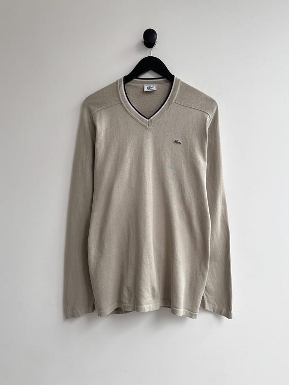 V Neck Lacoste Herren Pullover Vintage Lacoste V-Ausschnitt