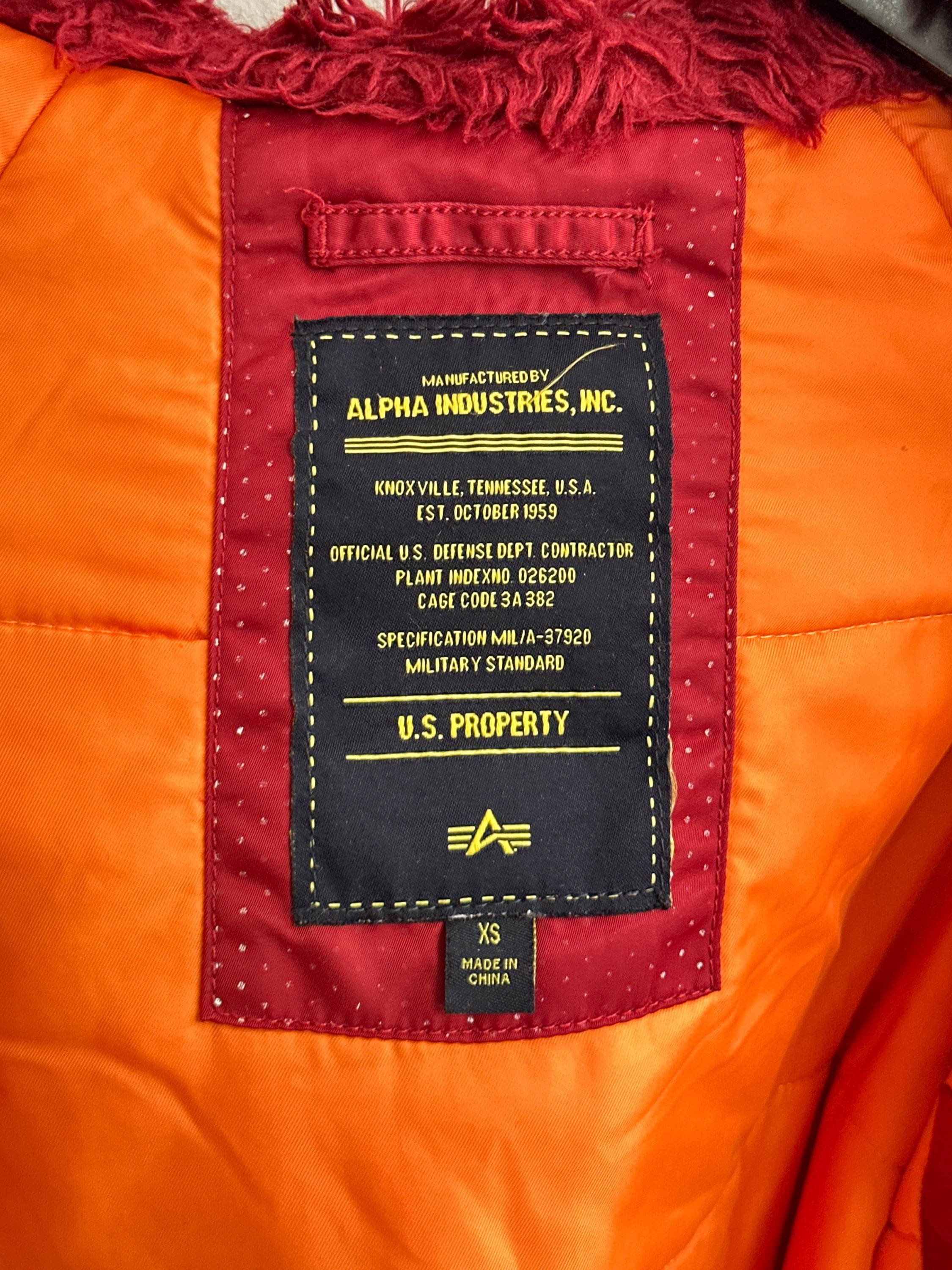 Vintage Alpha Industries Parka Coat Jacket Womens Red Size XS - Etsy