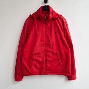 Vintage Polo Ralph Lauren Windbreaker Jacket Mens red