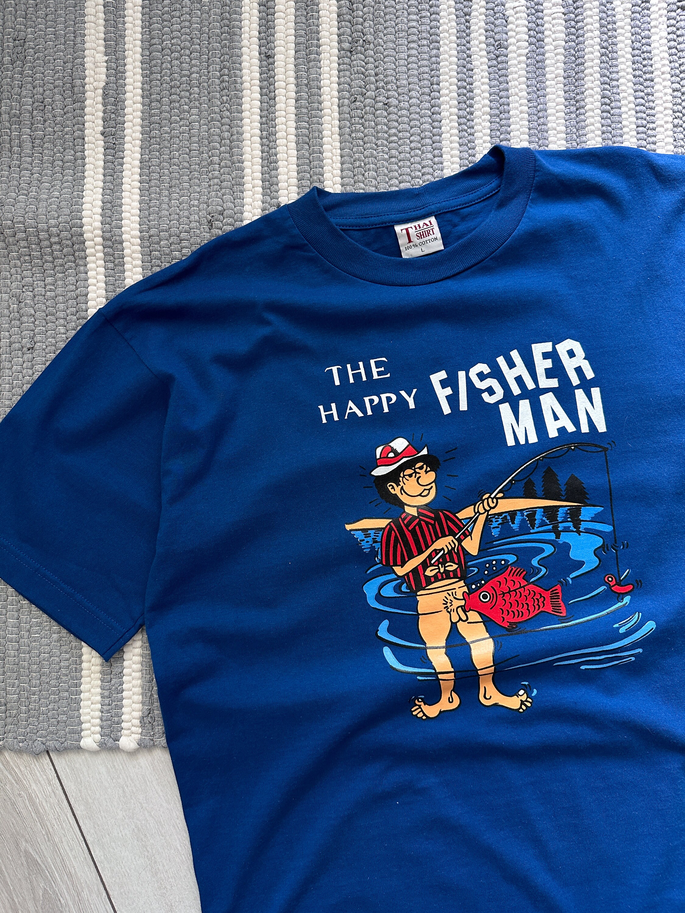 00's Happy Feet マンブル ワーナー ビンテージ Tシャツ ヴィンテージ 90 年代の面白いハッピー フィッシャーマン T シャツ