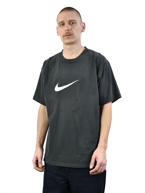 Vintage Nike Black Swoosh 90s T Shirt