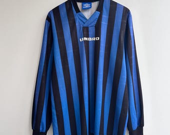 Vintage Umbro Longsleeve Striped Jersey Kit