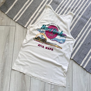 ALOHA CLUB ハードロックカフェ タンクトップ メンズL /wbe3141 90s HARD ROCK CAFE TANK TOP LOS ANGELS