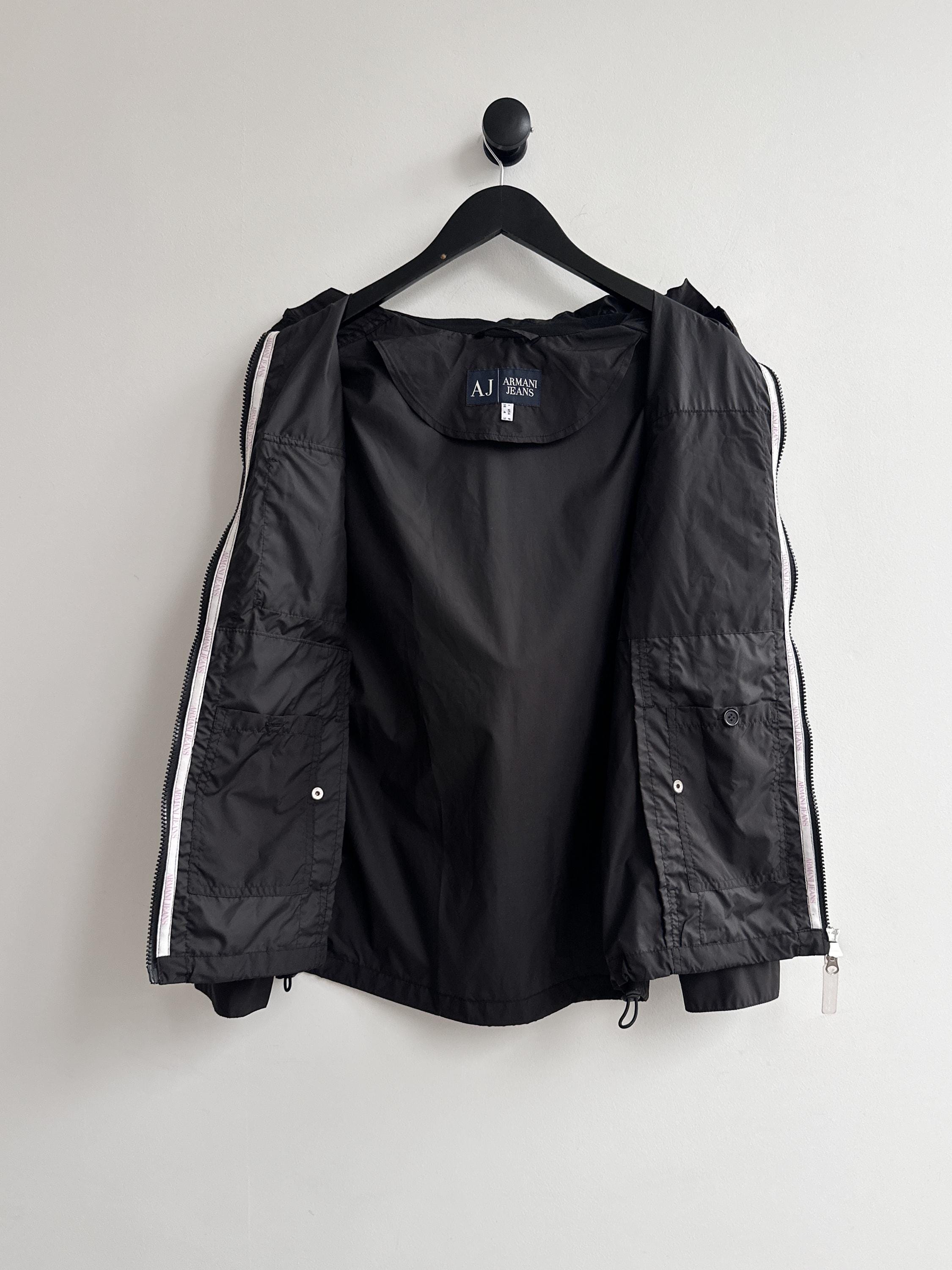 Vintage Armani Jeans Light Jacket Womens Size S Black - Etsy