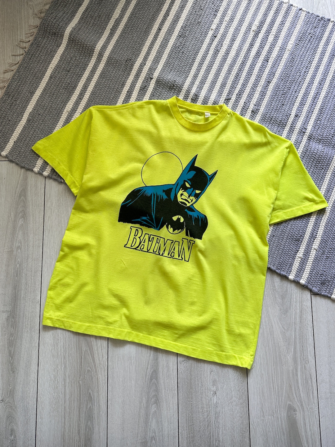 Vintage 90s Batman Tee T Shirts Yellow Superhero - Etsy