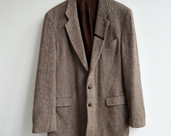 Vintage Harris Tweed Blazer braune Jacke