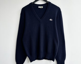 Vintage Lacoste Pullover mit V-Ausschnitt