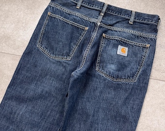 Vintage y2k Carhartt Staff Pant Blue Jeans 34x30