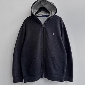 Vintage Polo Ralph Lauren Hoodie Full Zip Gray Size Xxl - Etsy