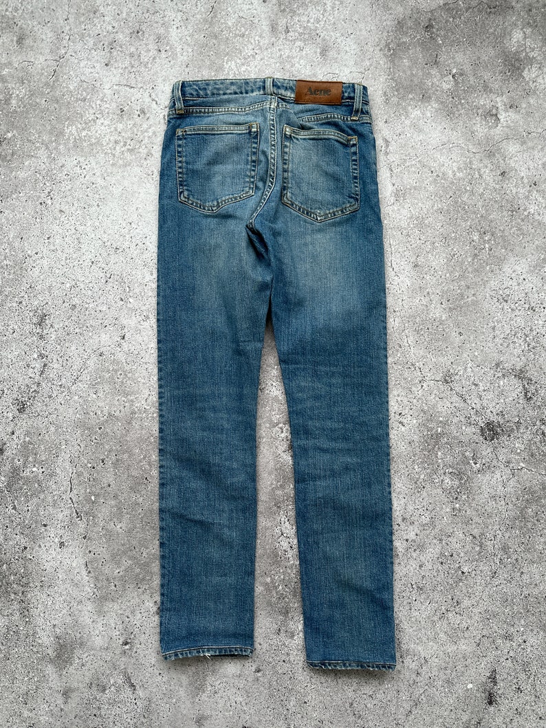Acne Studios Skinny Blue Denim Pants Jeans 26x32 image 5