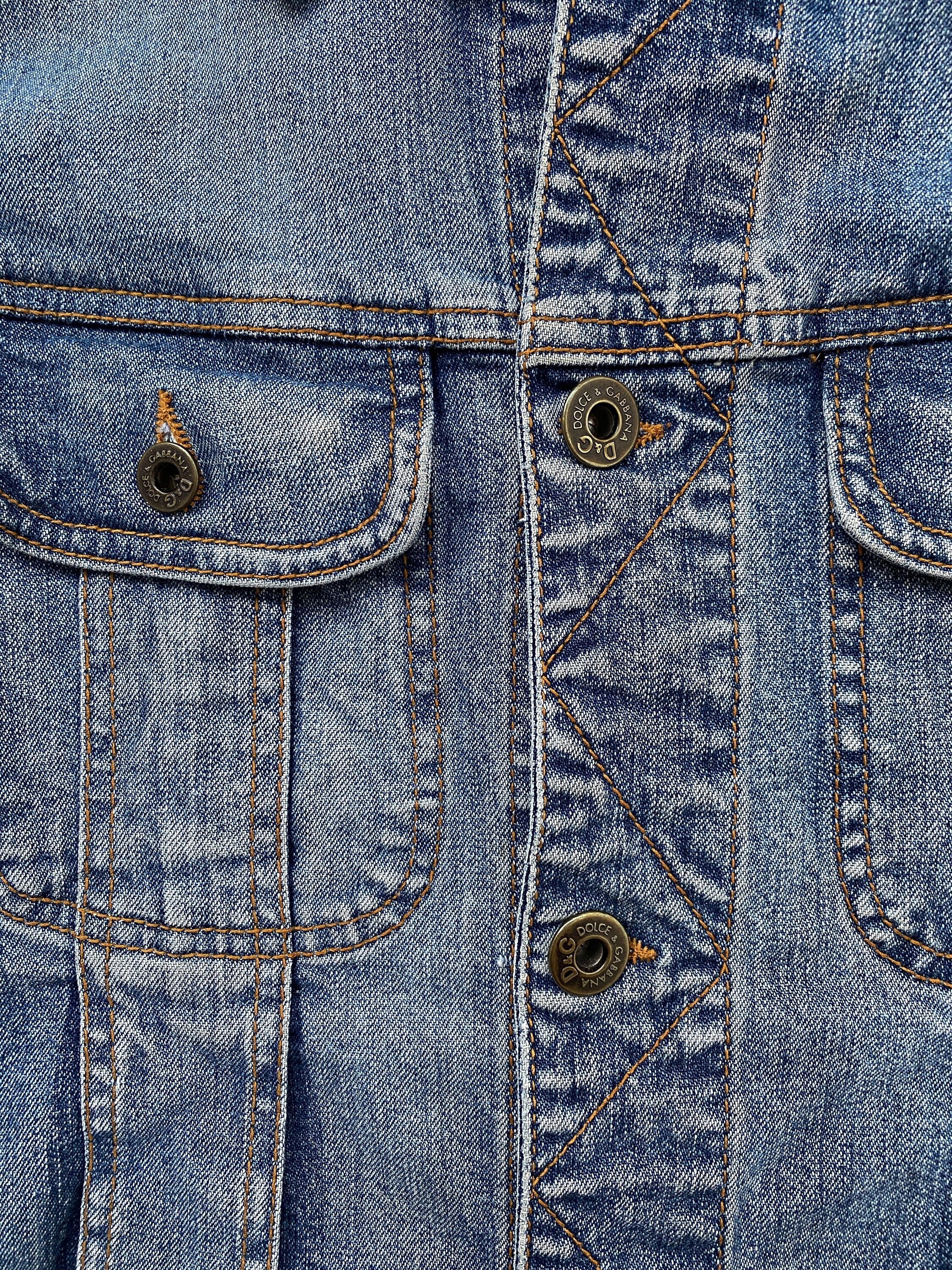 Vintage 90s Dolce Gabbana Blue Denim Jacket Jeans XS S - Etsy