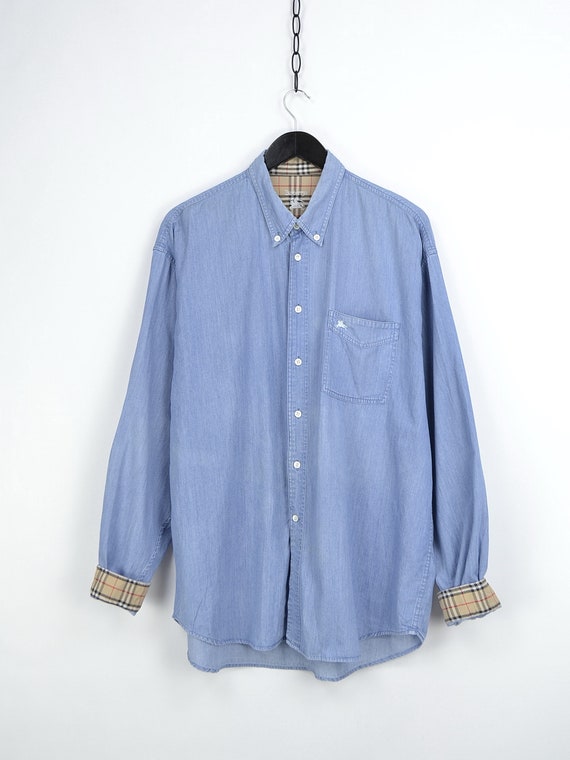 90s Vintage Burberrys Denim Shirt