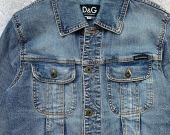 Vintage 90s Dolce Gabbana Blue Denim Jacket Jeans XS S - Etsy