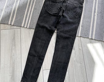 Vintage y2k True Religion Grau Skinny Jeans Hose