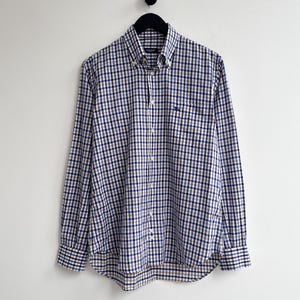 Vintage Burberry Check Dress Shirt Blue Men's Button Down - Etsy