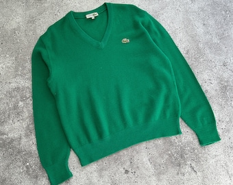 Vintage Lacoste Chemise V cuello suéter jersey