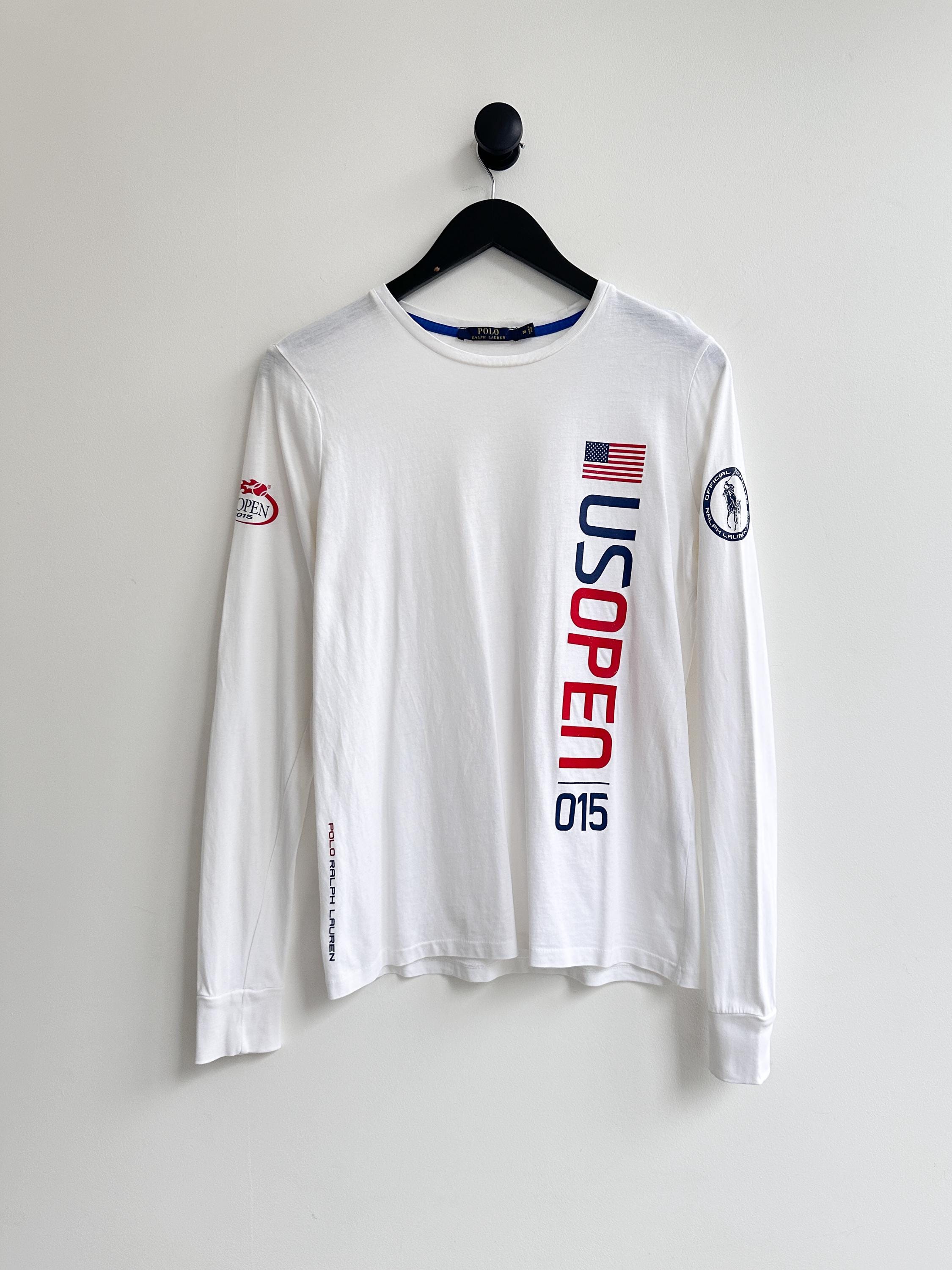 Vintage Y2k Polo Ralph Lauren US Open Longsleeve T Shirt Size M