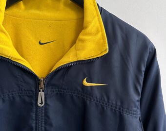 Vintage Nike Reversible Nylon Fleece Jacket - Etsy