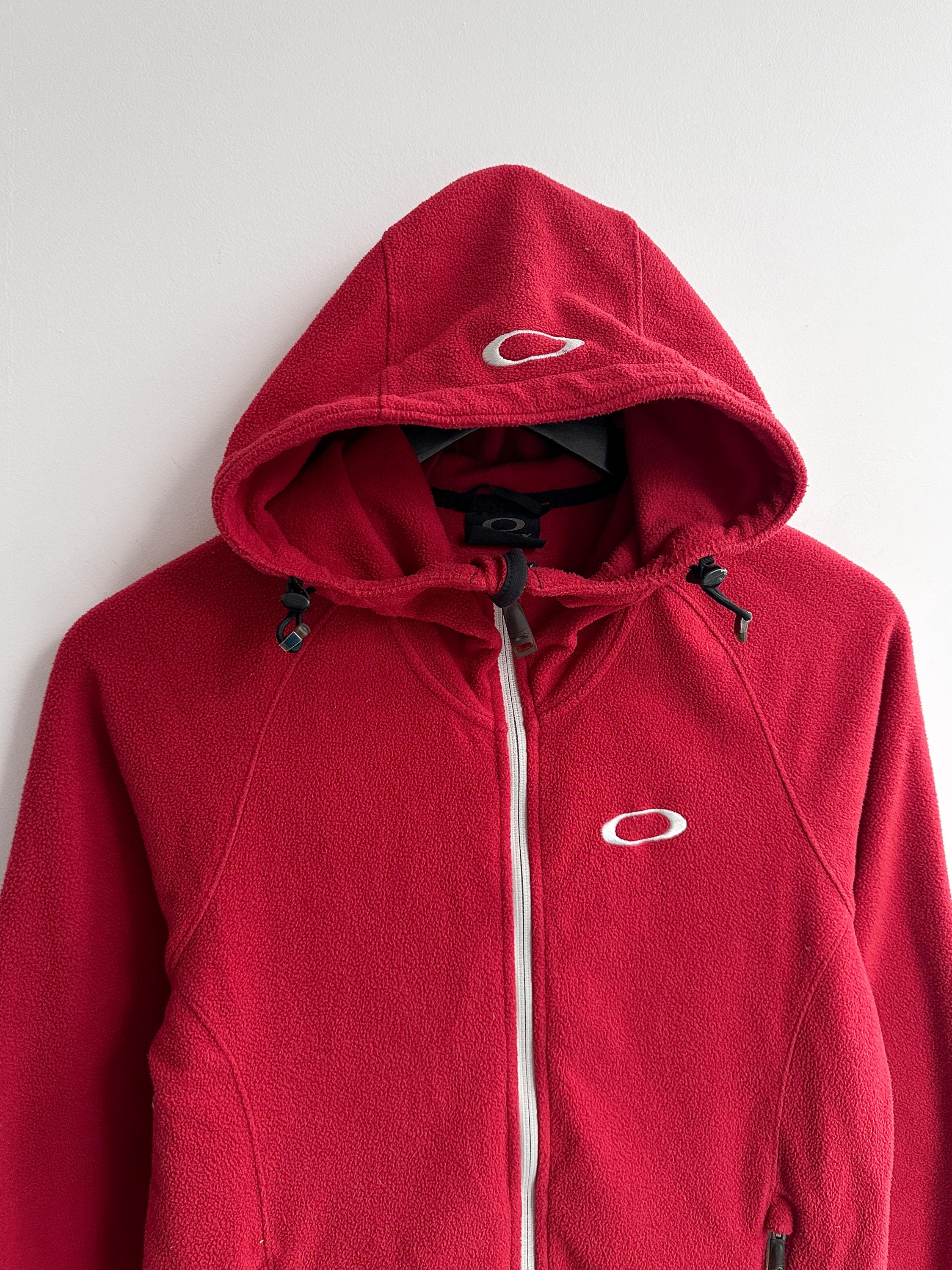 Vintage Oakley Full Zip Fleece Jacket Red Size S - Etsy