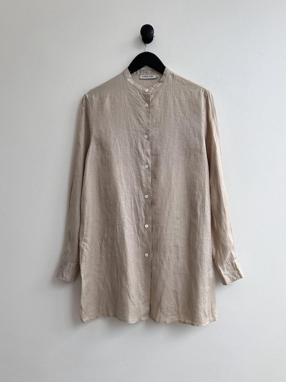 Aspesi, Vintage Aspesi Beige Linen Shirt Beige size M womens