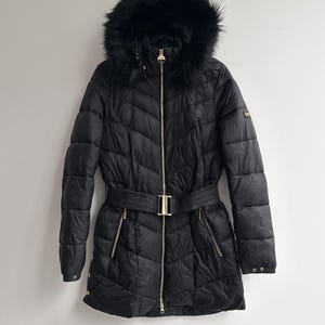 Vintage Barbour Artic Down Parka Jacket black womens size S