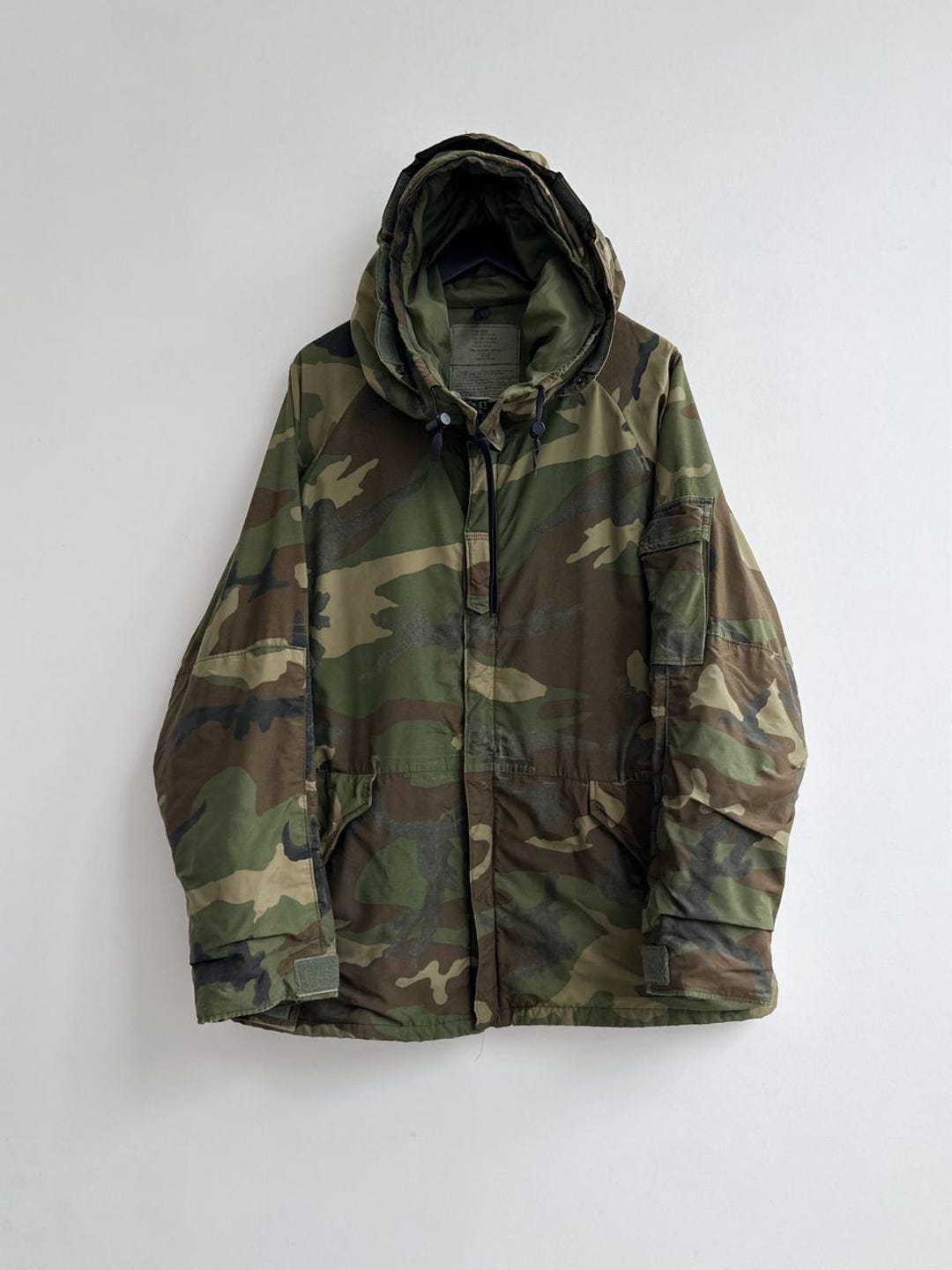 Oversized civilian military jacket, men's size XXXL cotton black type Vintage Second Hand