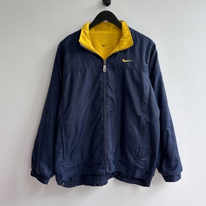 Vintage Nike Reversible Nylon Fleece Jacket - Etsy Vintage Nike Reversible Nylon Fleece Jacket - Etsy
