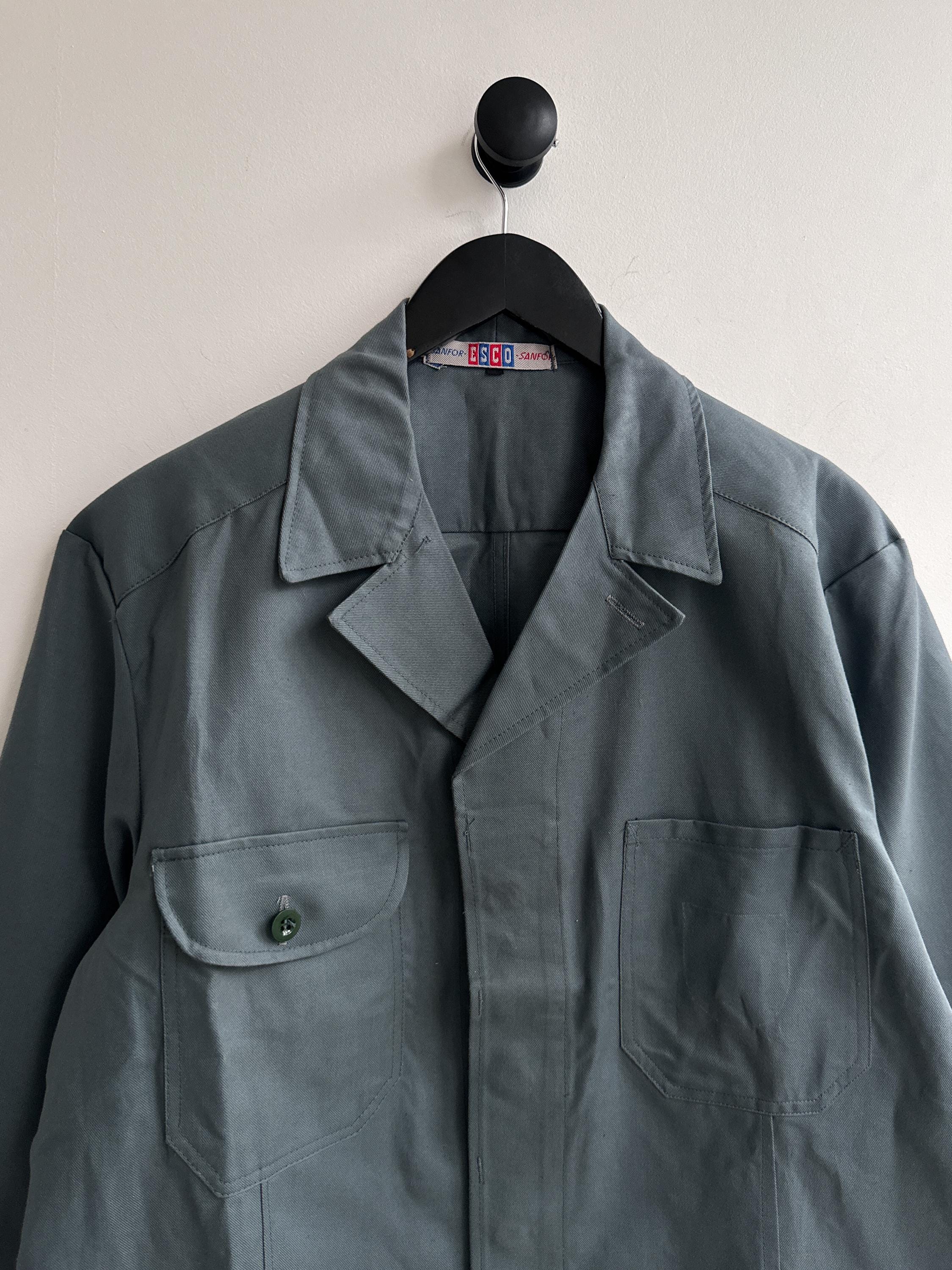 【SCENERITY】Selvin Vintage Work Jacket 50's] French Vintage Blue Moleskin Work Jacket Size.44 
