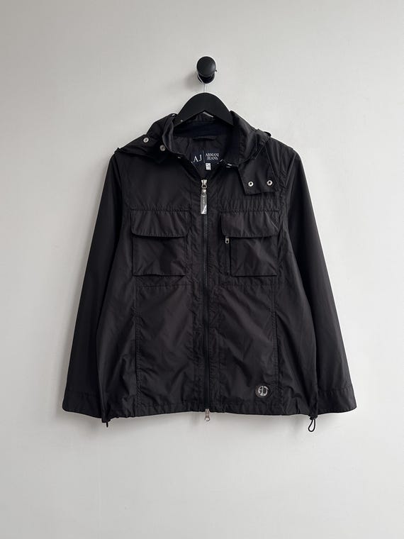 Vintage Armani Jeans Light Jacket Womens Size S Black - Etsy