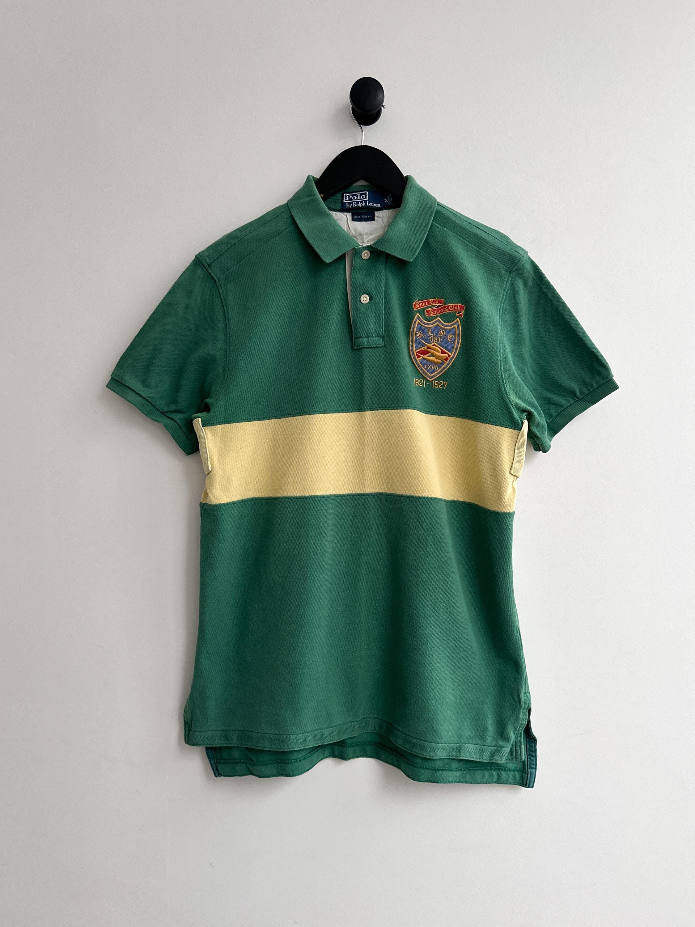 Vintage Polo Ralph Lauren Green Polo Shirt mens green yellow size M
