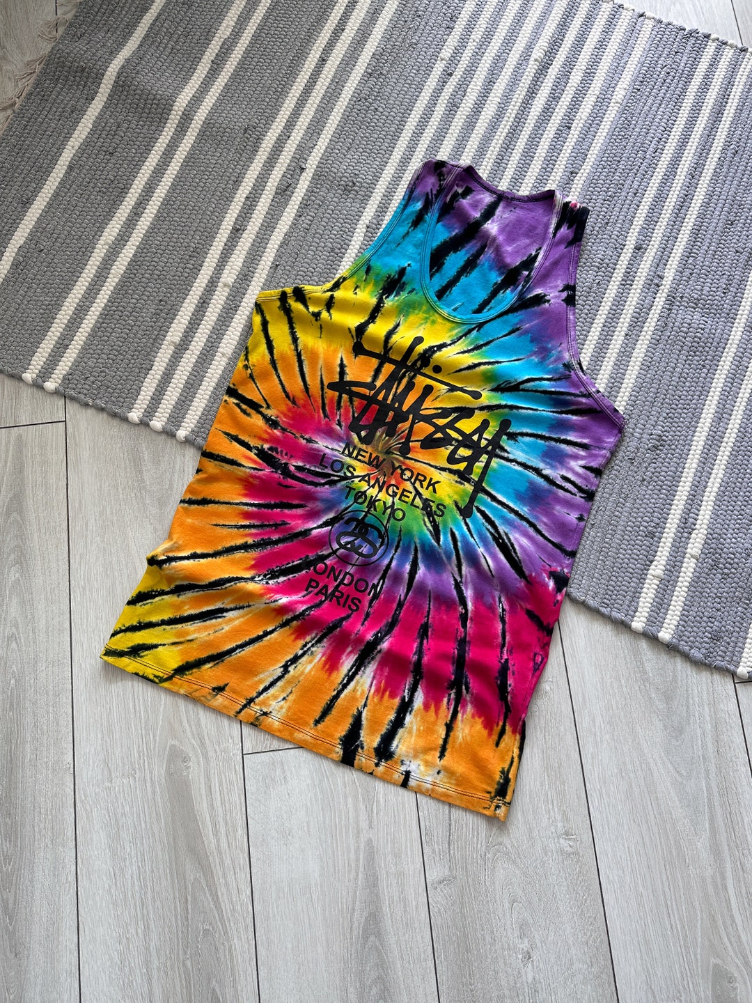 Vintage Stussy Tie Dye Tank Top Sleeveless - Etsy
