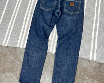 Vintage Carhartt Blue Denim Pants Jean 31x30 mens