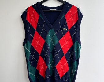 Vintage 90er Jahre Lacoste Chemise Weste Gilet