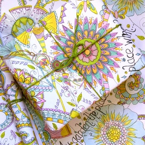 Emballage cadeau recyclé : art floral bohème, papier respectueux de l'environnement image 4
