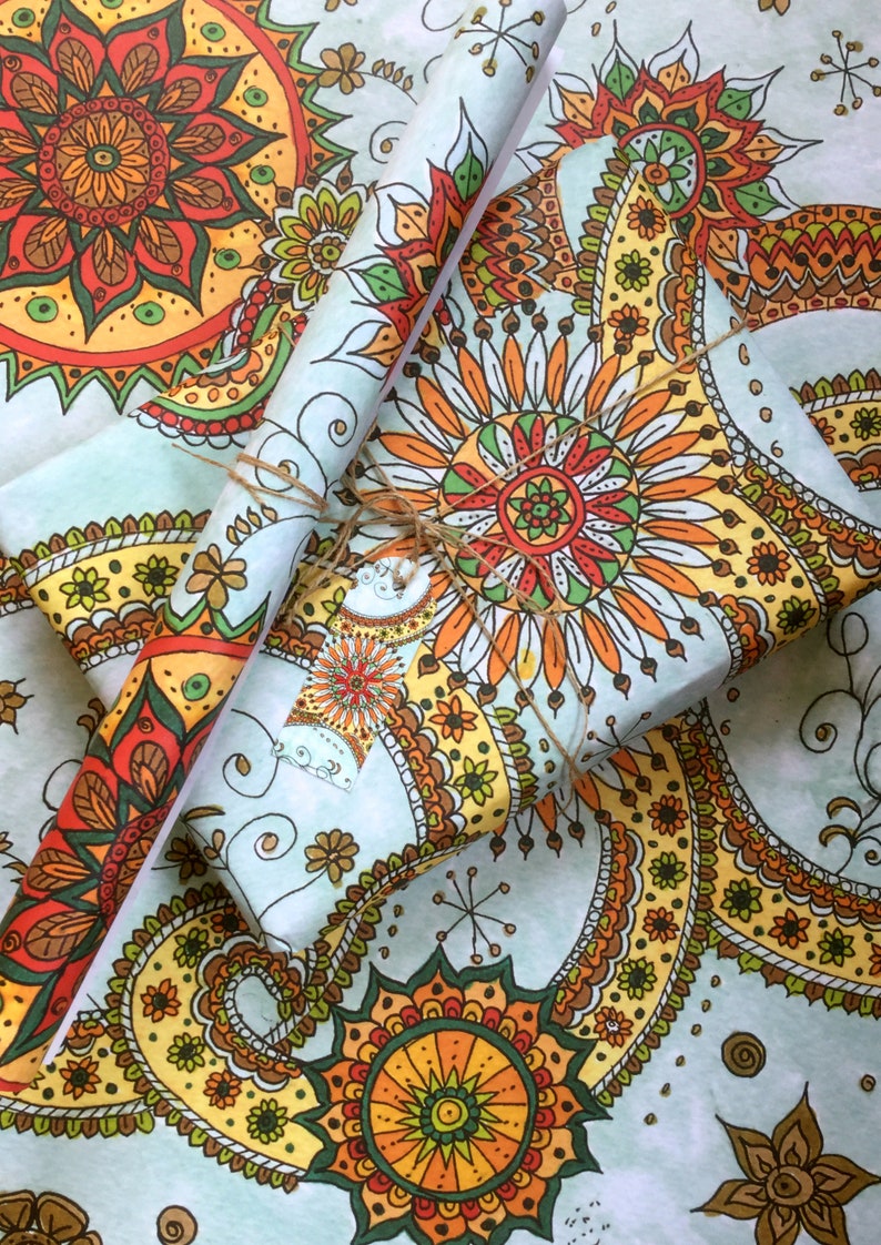 Recycled Wrapping Paper Gift Wrap Paper Decoupage Paper Etsy