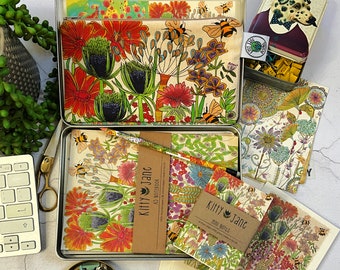 Bee Stationery Gift Box: Recycled Notebooks, Pencil Case & Postcards