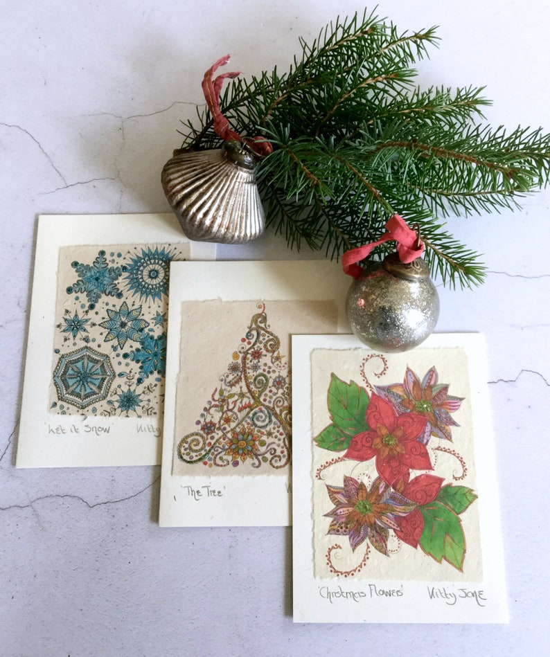 Christmas Card Pack Handmade Luxury Christmas Cards Etsy