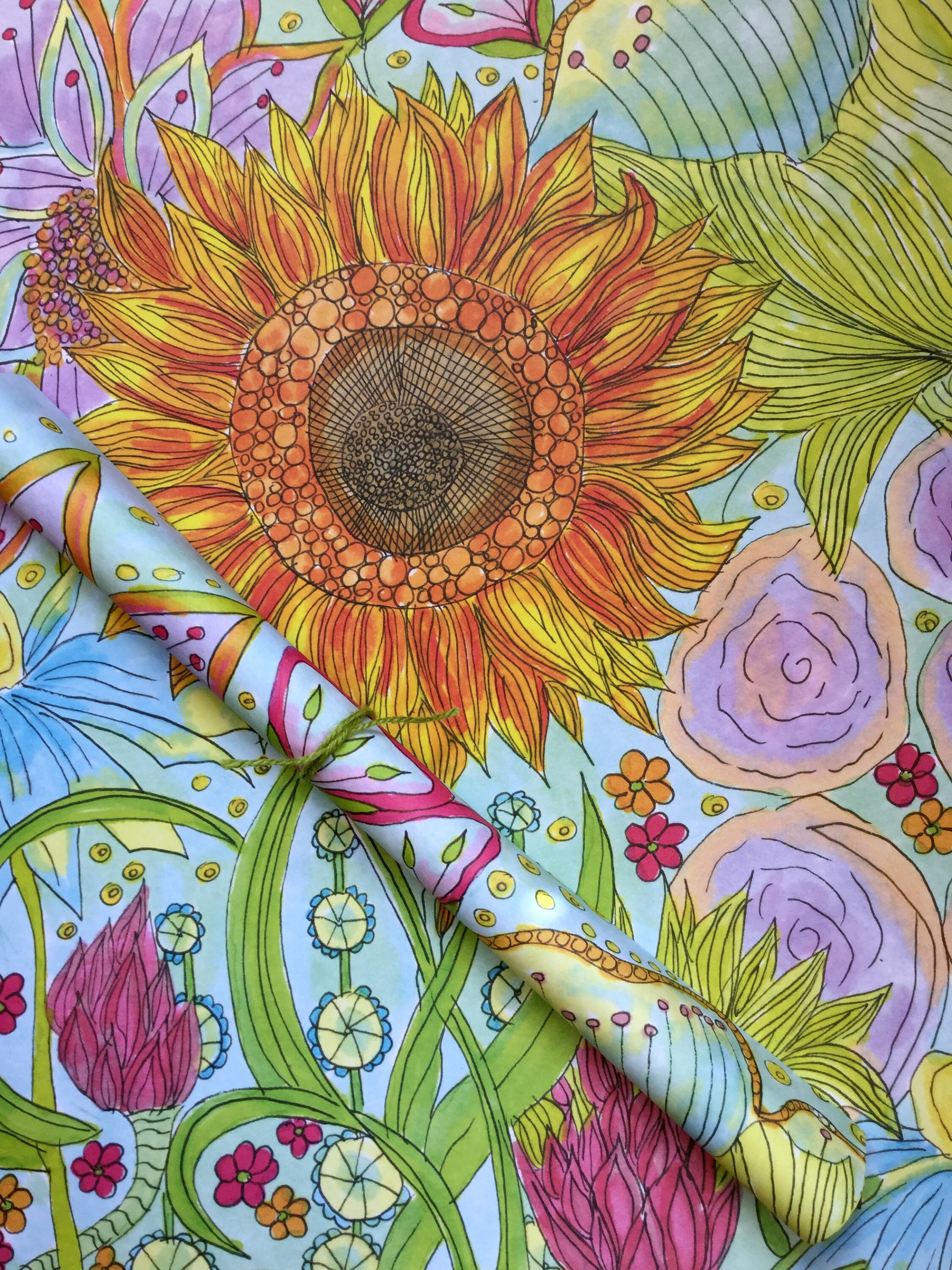 Wrapping Paper, Sunflower Wrapping Paper