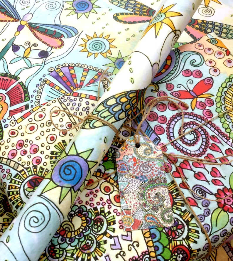 Recycled Wrapping Paper Gift Wrap Paper Decoupage Paper Etsy UK