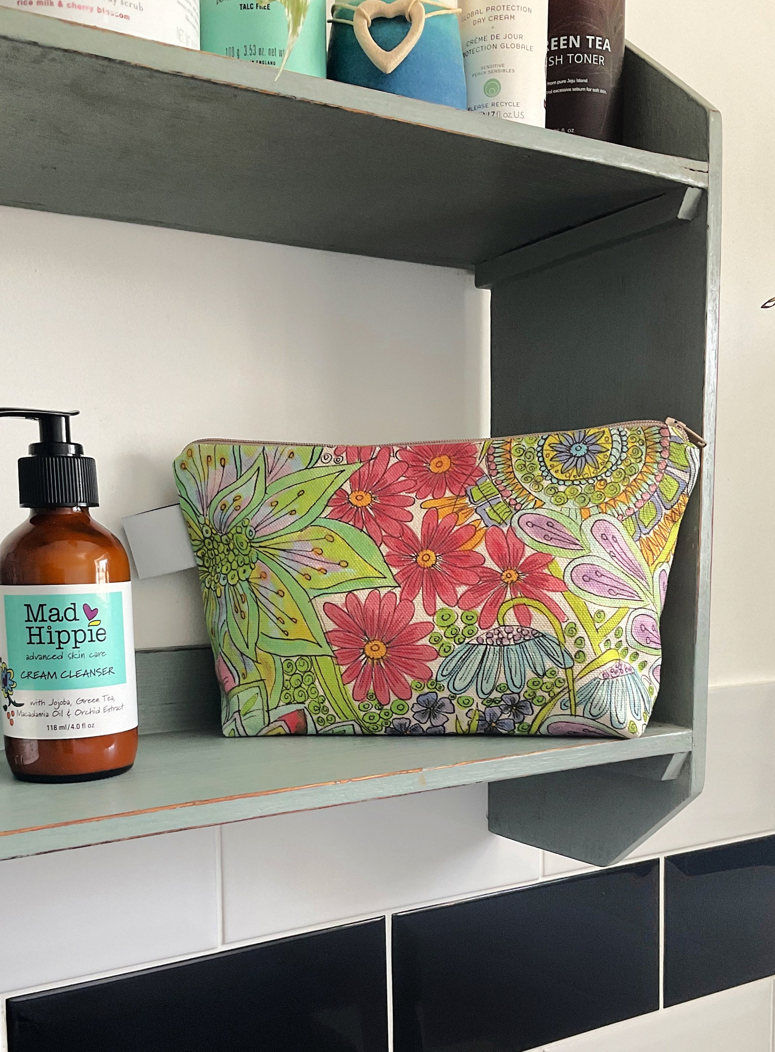 Handmade Makeup Bag Bohemian Make-up Bag Abstract Art - Etsy UK