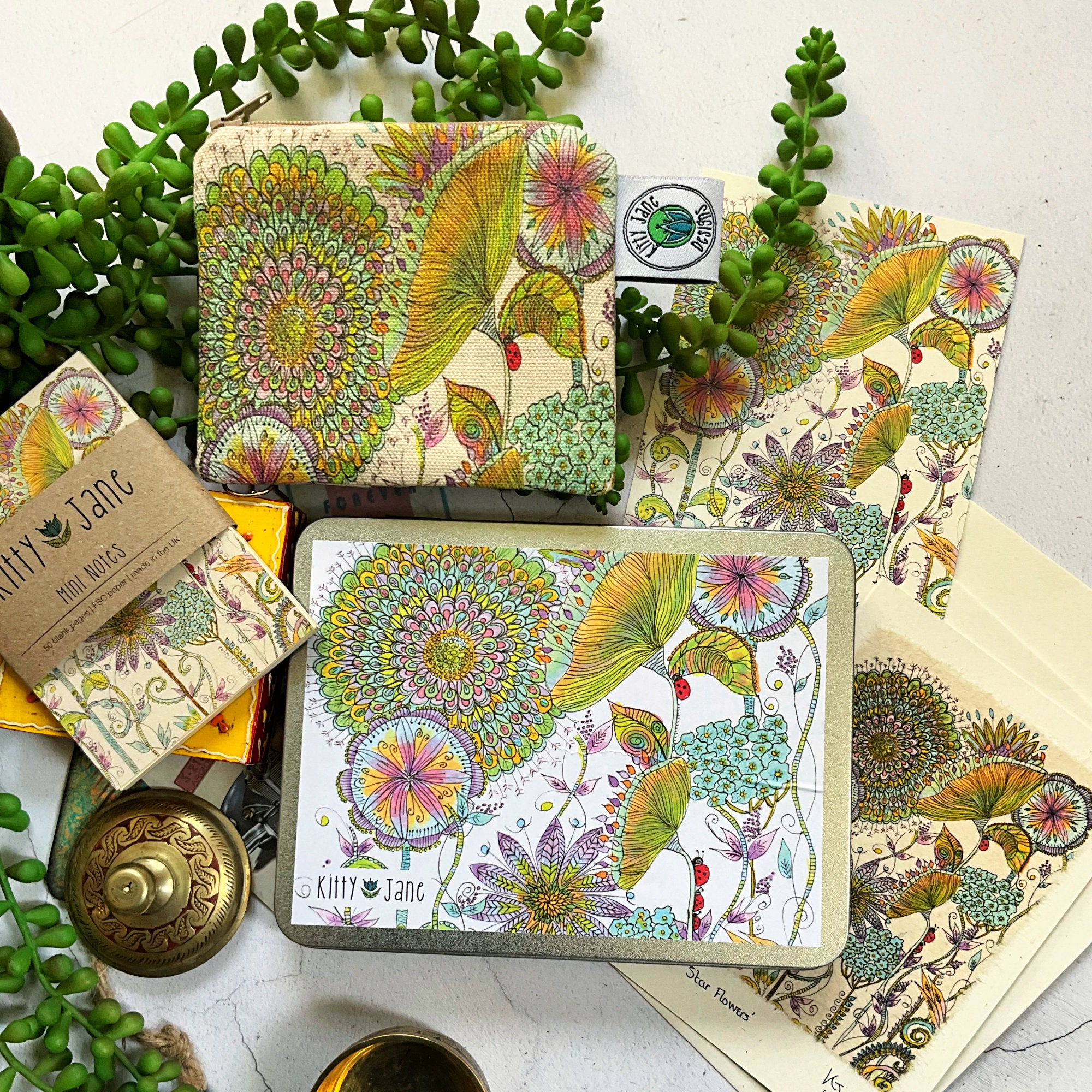 Stationery Addict Gift, Handmade Art Cards, Recycled Notebooks and  Postcards, Handmade Gift, Coin Purse Gift, Gift for Gardener, Boho Gift -  Etsy