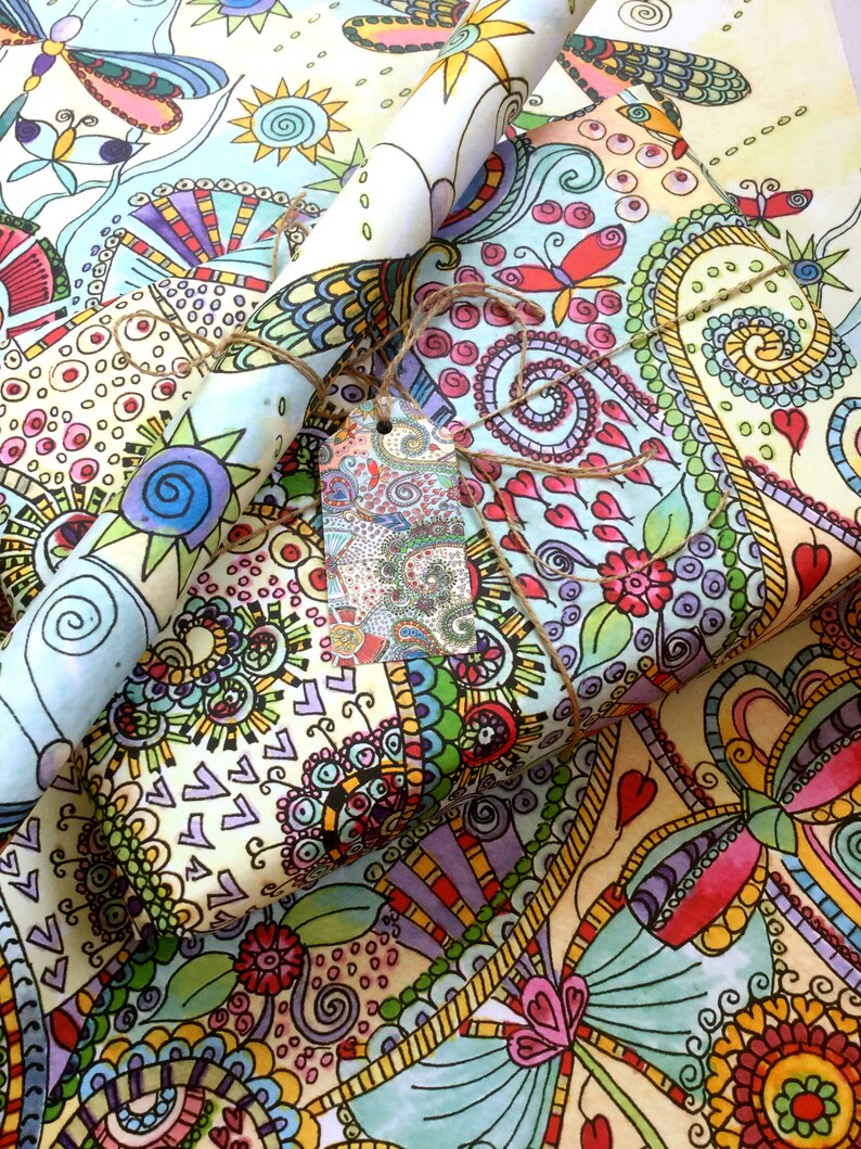Recycled Wrapping Paper Gift Wrap Paper Decoupage Paper Etsy UK