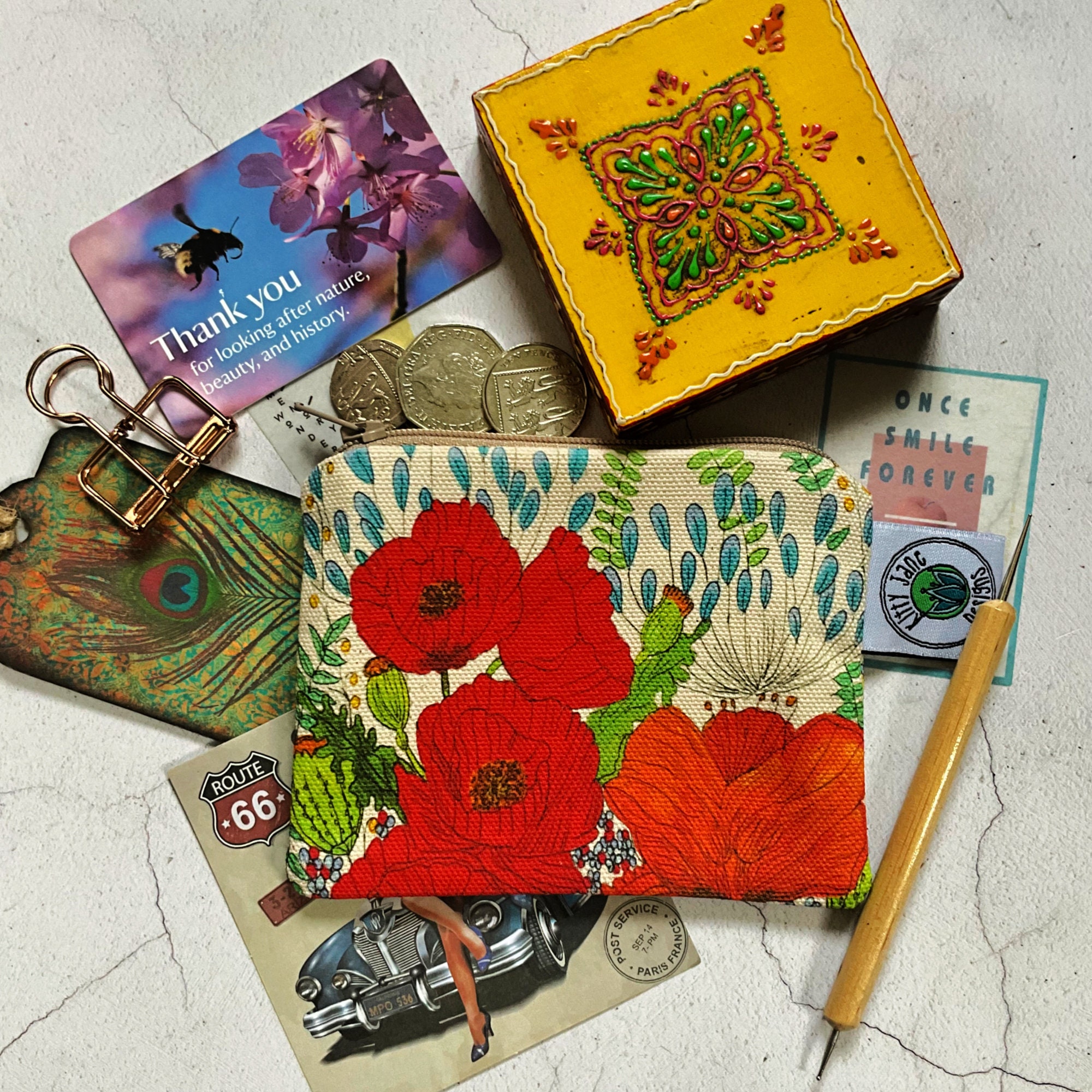 Poppy Gift Box, Red Poppy Stationery Gift, Stationery Addict