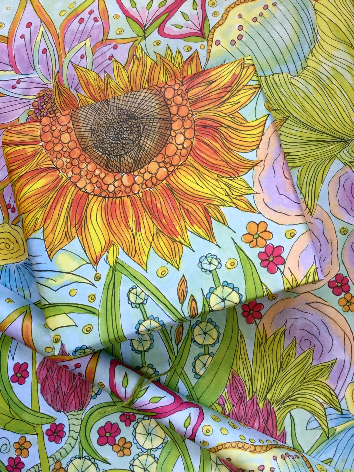 Wrapping Paper Sunflower Wrapping Paper Sunflower Gift Wrap Etsy