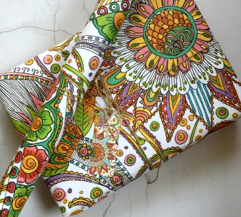 Recycled Wrapping Paper Indian Ethnic Art Paper Decoupage Etsy