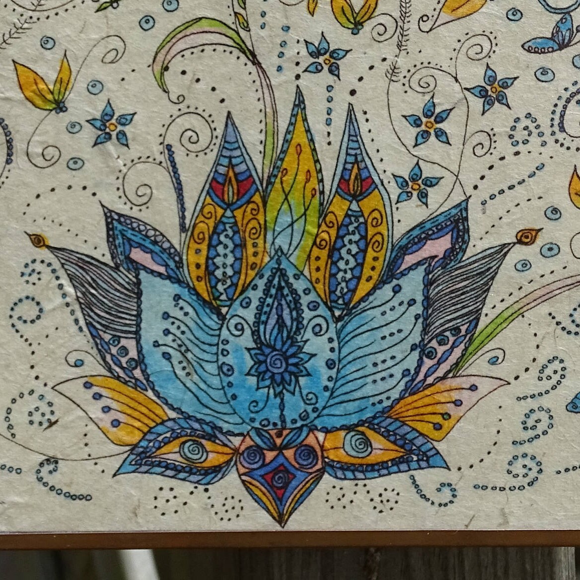 Lotus Flower Art Print Boho Wall Art Blue Lotus Flower Etsy