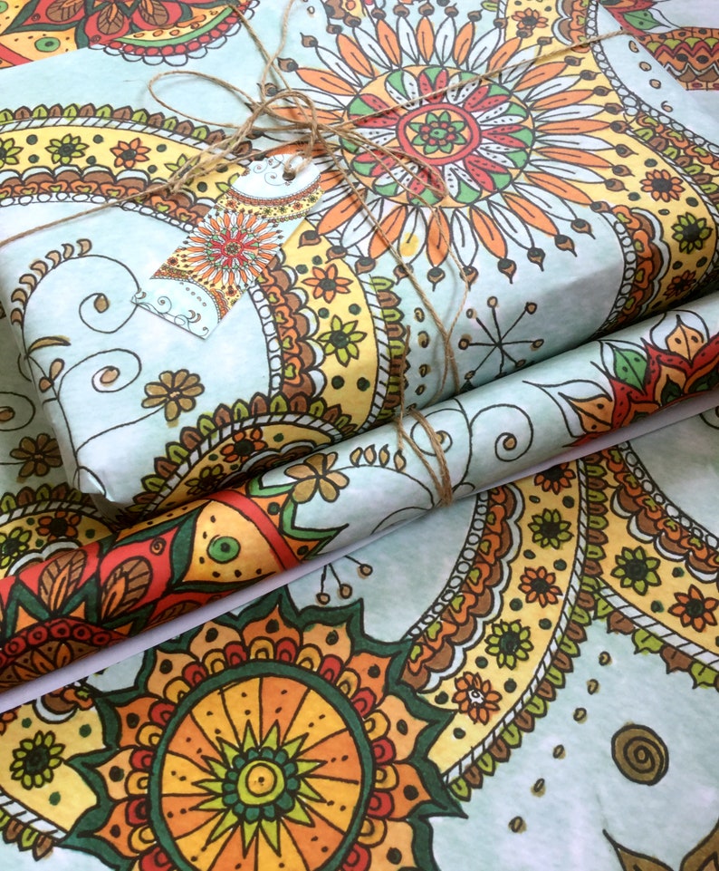 Recycled Wrapping Paper Gift Wrap Paper Decoupage Paper Etsy