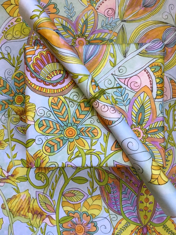 Boho Wrapping Paper Wrapping Paper Gift Birthday Gift Wrap 