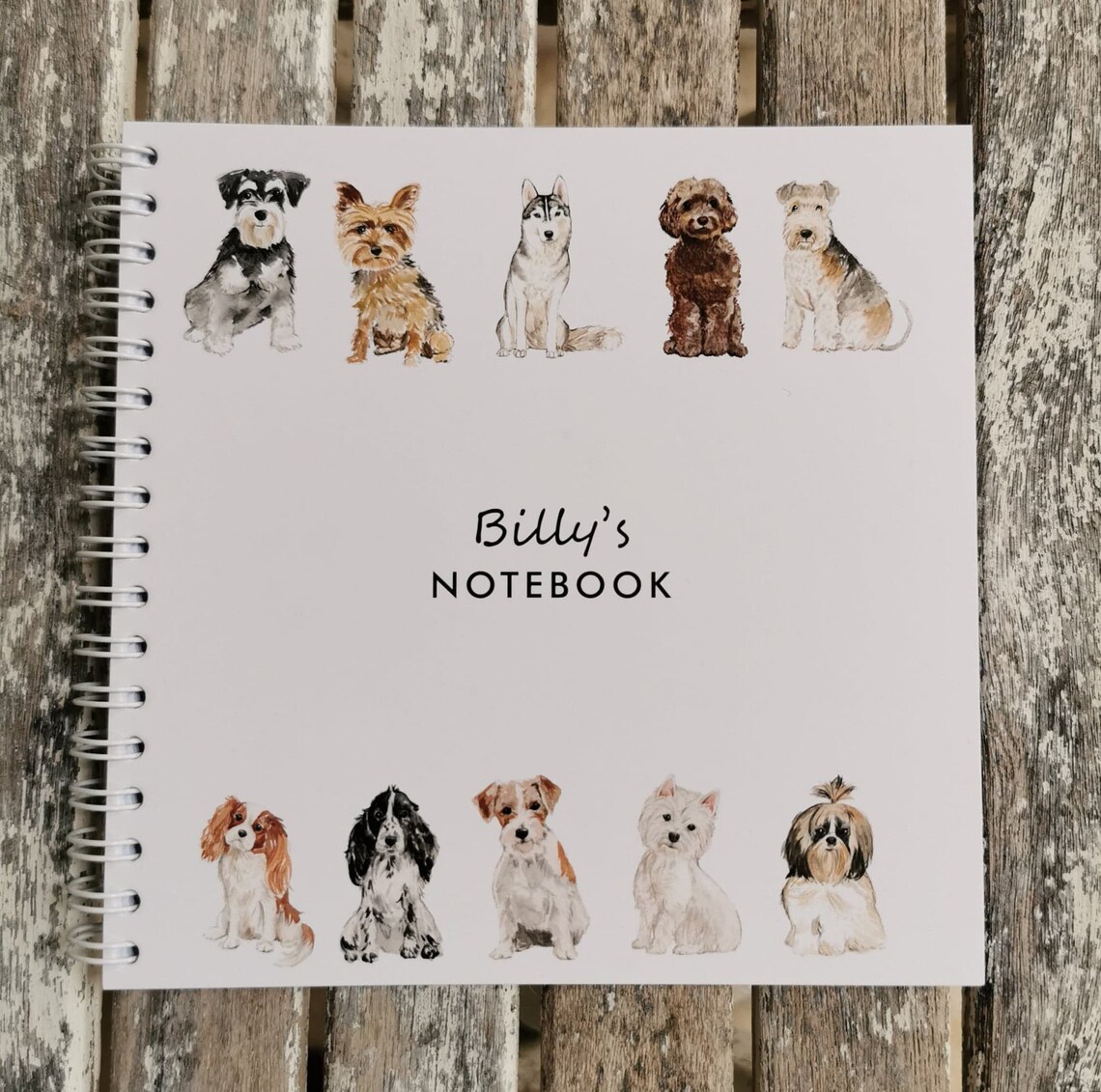 Dogs Personalised Notebook Children's Girl's Etsy