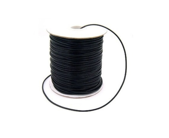 3 Rolls 100 Meter Each 2mm Thick Black Cord Cotton & Nylons Mix Blind Shiny Cord  for Jewelry Making, Necklaces, Bracelets, Anklets and More 